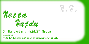 netta hajdu business card